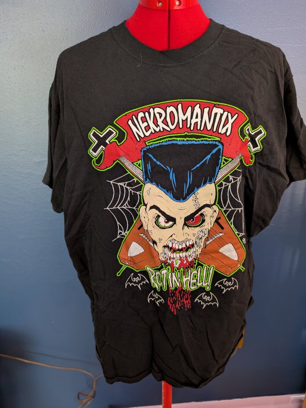 Nekromantix Pyschobilly Punk Band Shirt sz XL